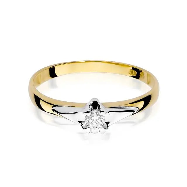 Goldring mit 0,10 ct Diamant