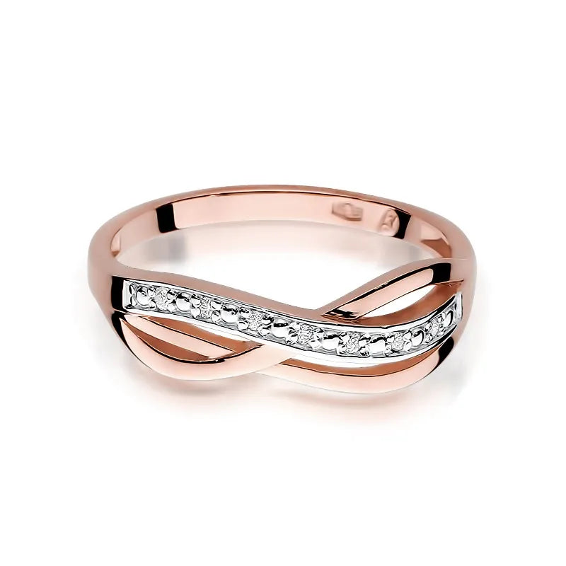 Goldring mit 0,06 ct Diamanten