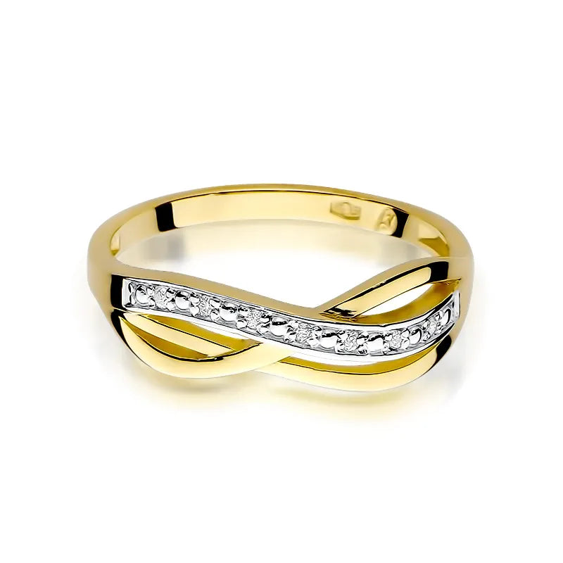 Goldring mit 0,06 ct Diamanten