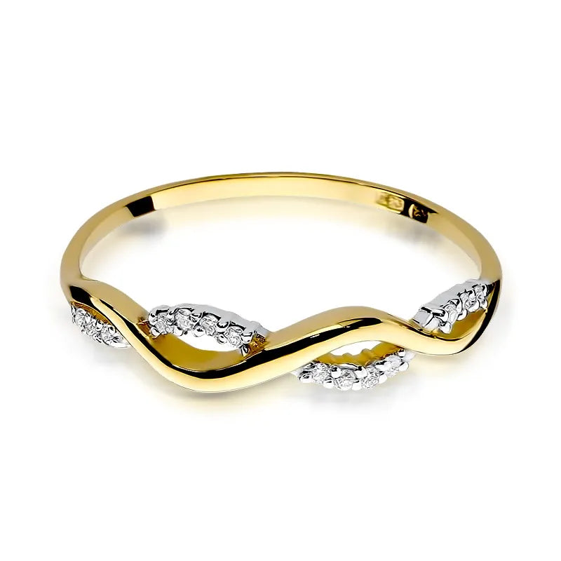 Gold Ring with 0.07ct Diamonds