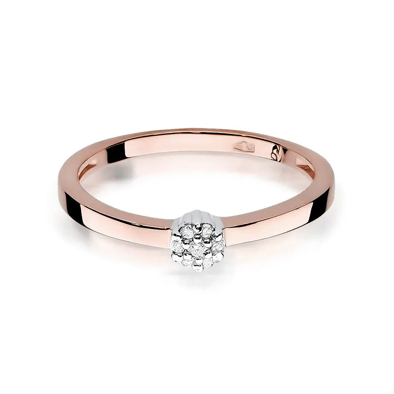 Goldring mit 0,035 ct Diamanten