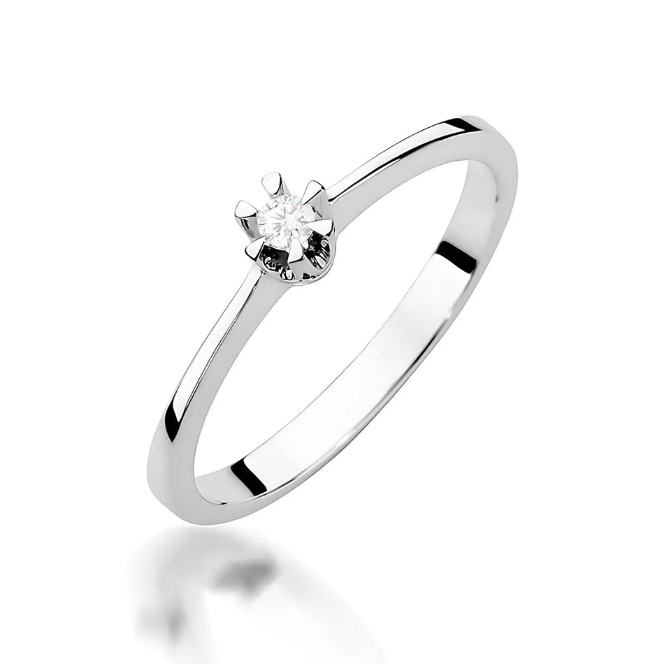 Goldring mit 0,04 ct Diamant