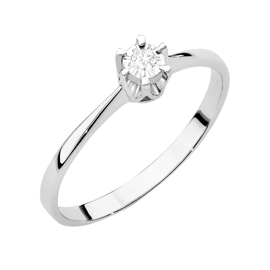 Goldring mit 0,03 ct Diamant