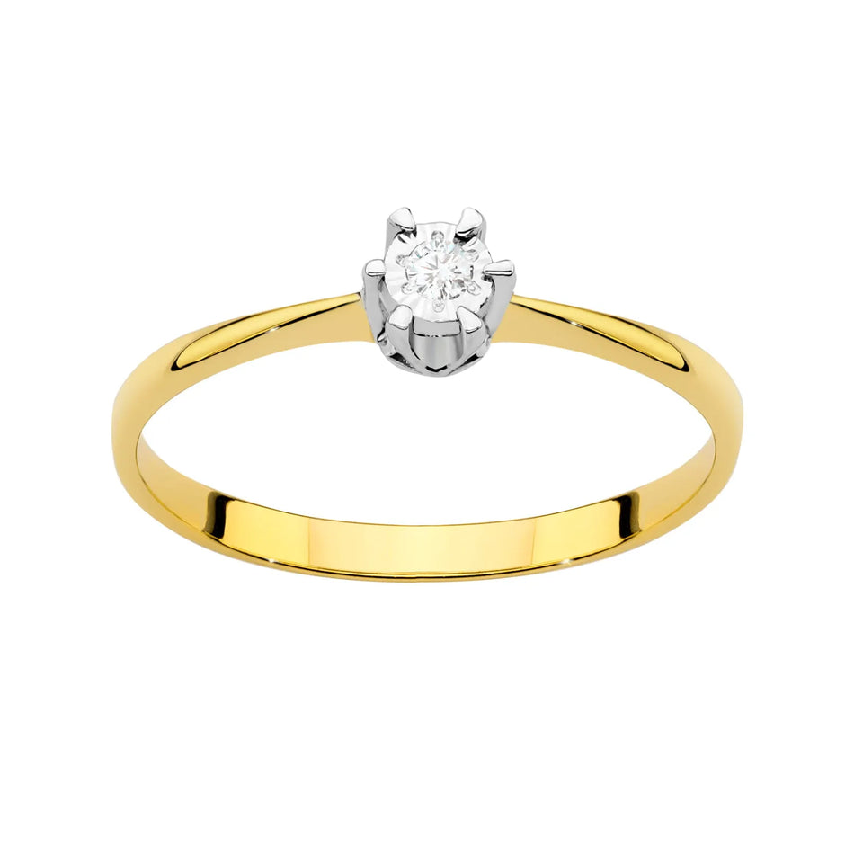 Gold Ring with 0.03ct Diamond