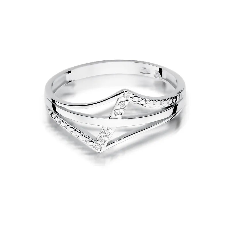 Goldring mit 0,03 ct Diamanten