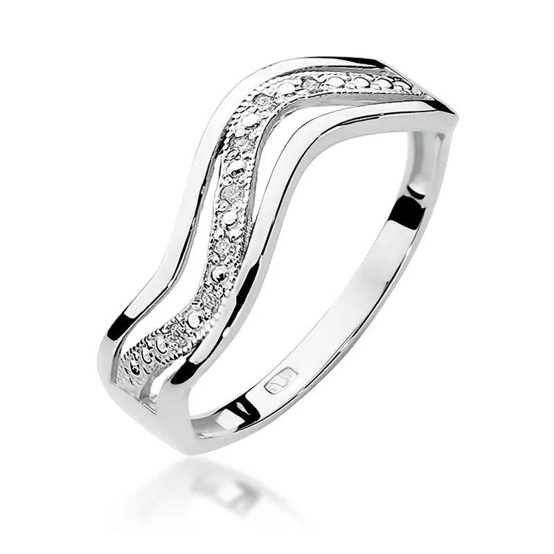 Goldring mit 0,06 ct Diamanten