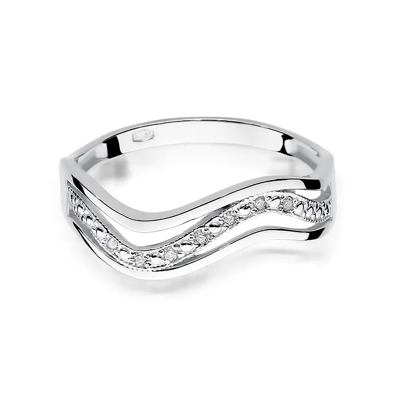 Goldring mit 0,06 ct Diamanten