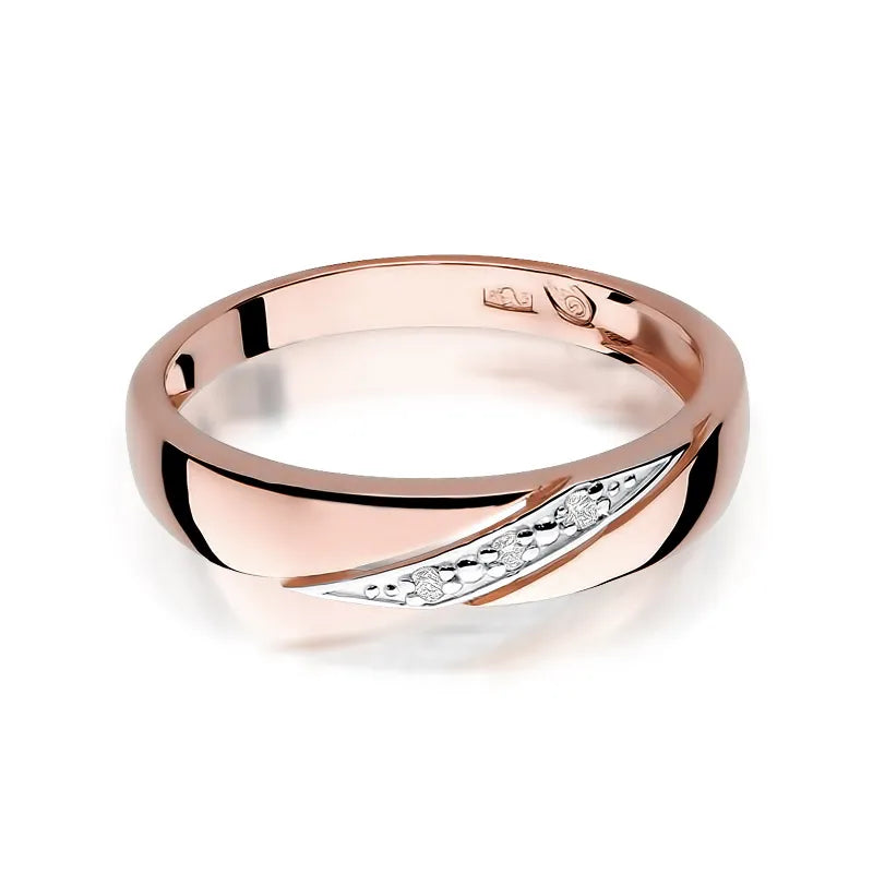 Goldring mit 0,015 ct Diamanten