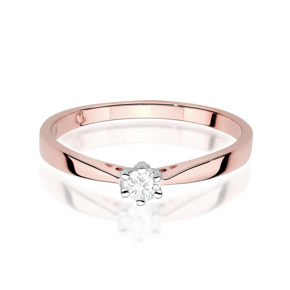 Goldring mit 0,08 ct Diamant