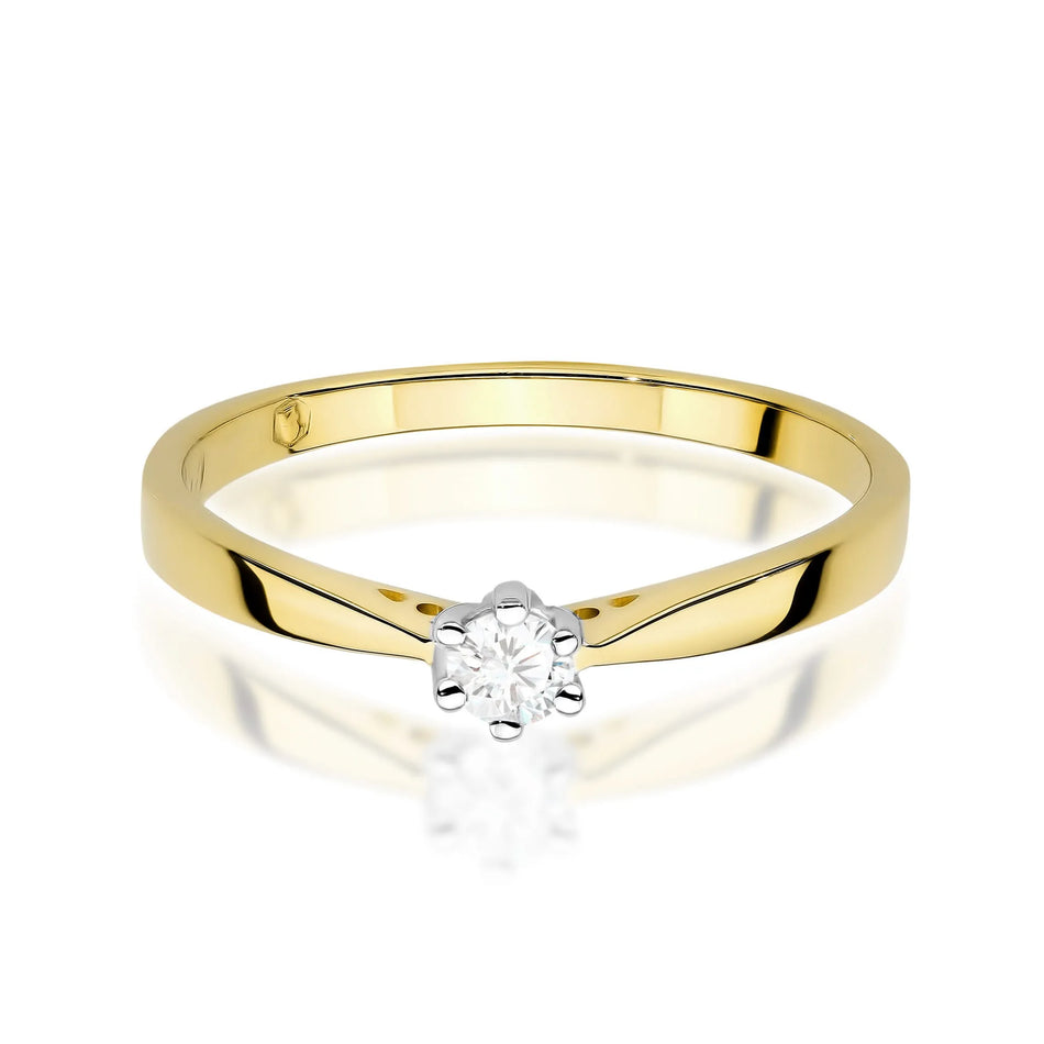 Goldring mit 0,08 ct Diamant
