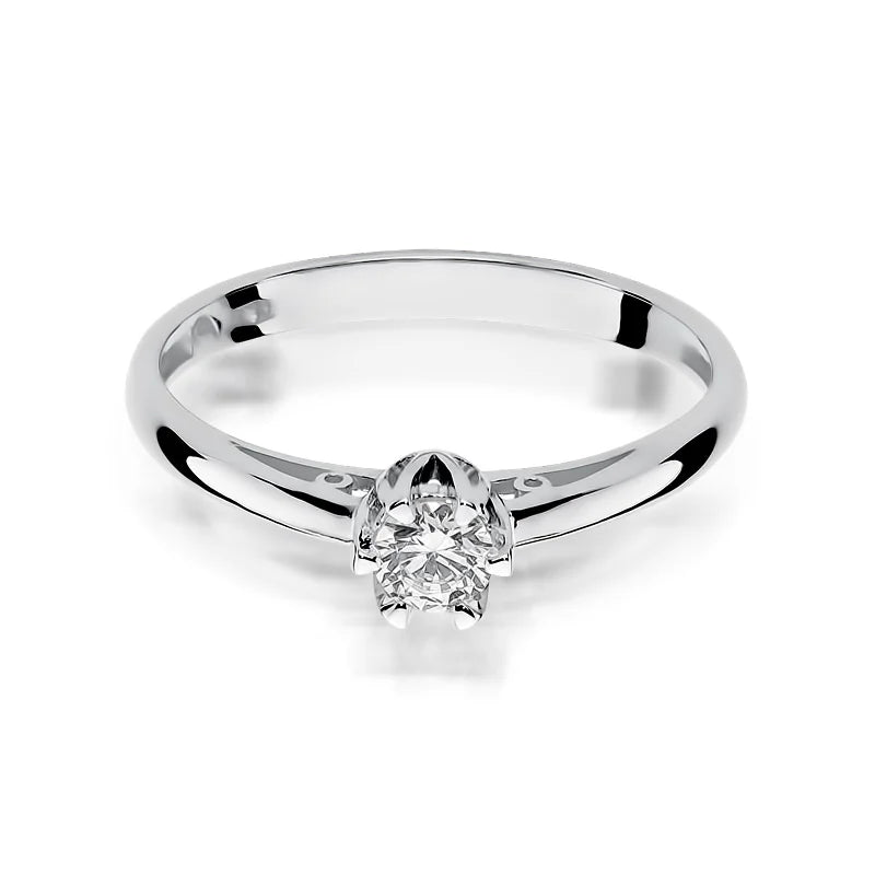 Goldring mit Labordiamant 0.15ct | 14K (585) Gelbgold