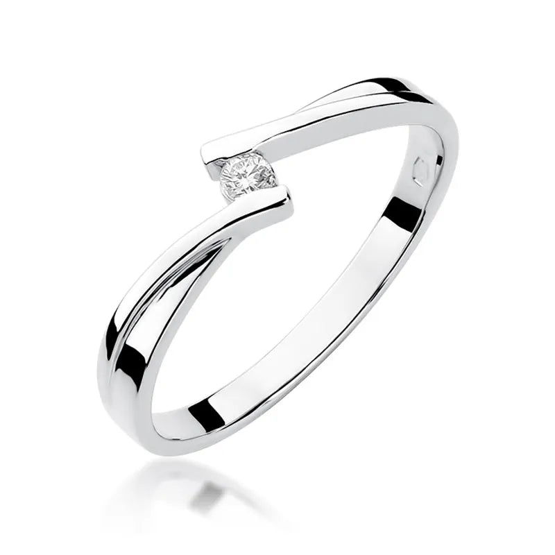 Goldring mit 0,04 ct Diamant