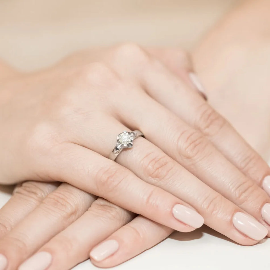 Goldring mit 0,50 ct Diamant