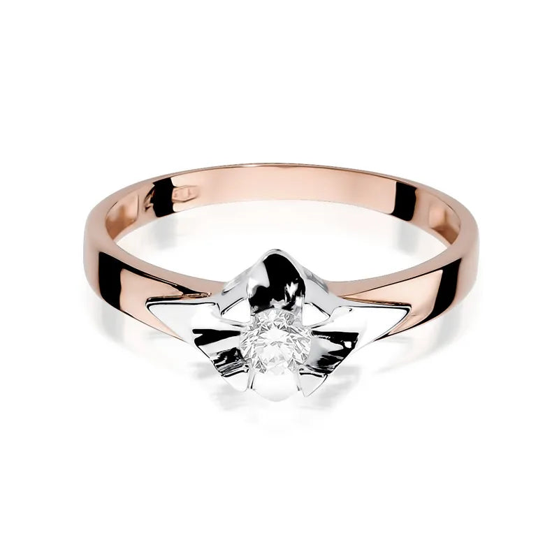Goldring mit 0,25 ct Diamant