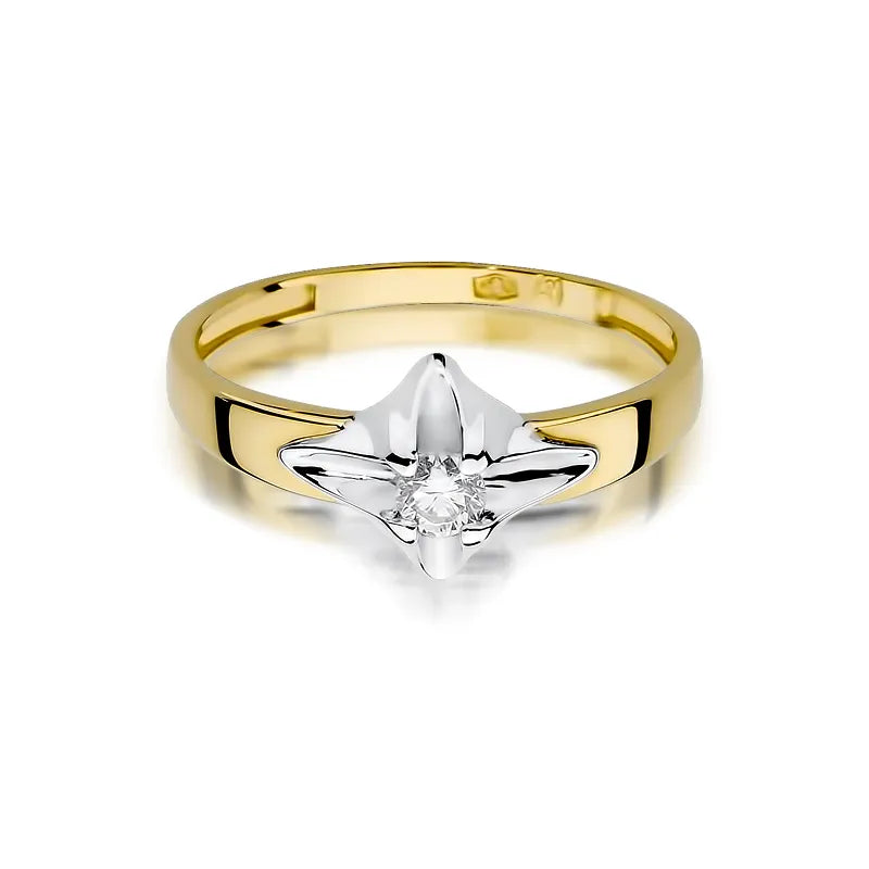 Gold Ring with 0.12ct Diamond
