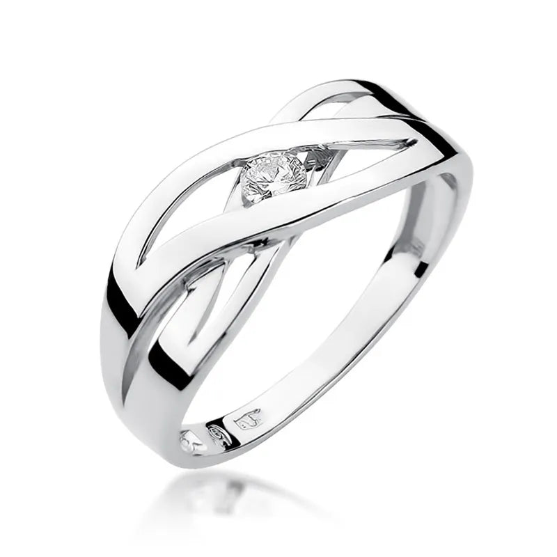 Goldring mit 0,10 ct Diamant