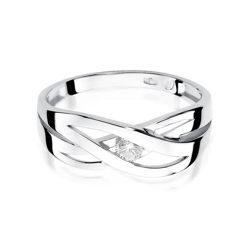 Goldring mit 0,10 ct Diamant