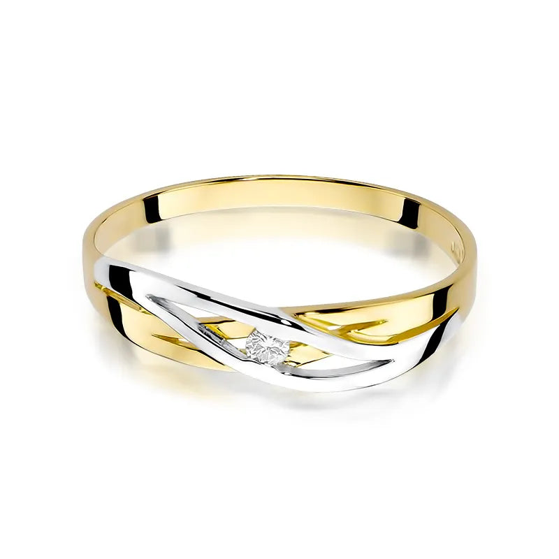 Goldring mit 0,04 ct Diamant
