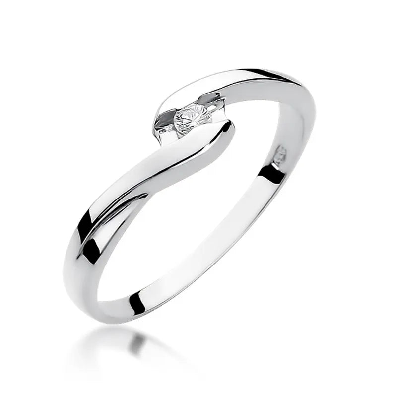 Goldring mit 0,05 ct Diamant