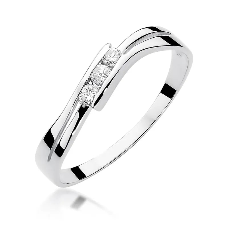 Goldring mit 0,12 ct Diamanten