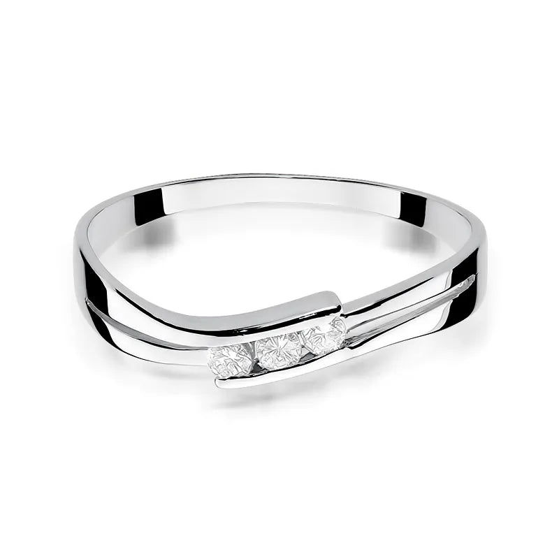 Goldring mit 0,12 ct Diamanten