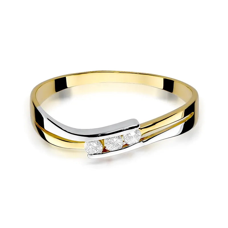 Goldring mit 0,12 ct Diamanten