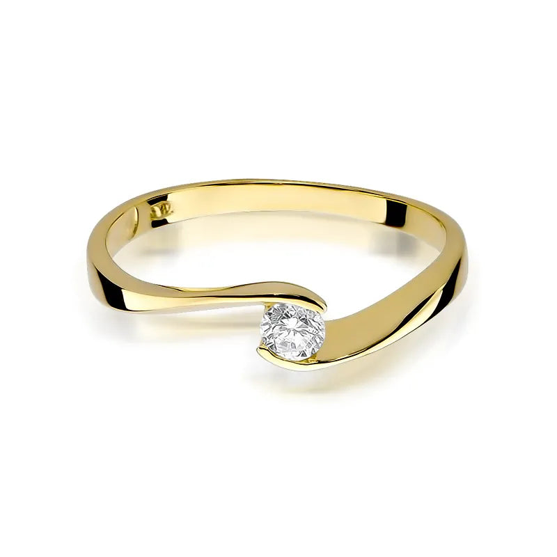 Gold Ring with 0.13ct Diamond