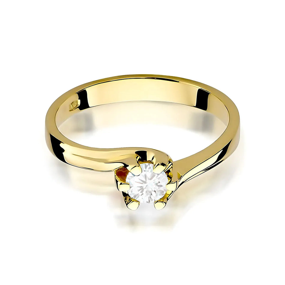 Goldring mit 0,30 ct Diamant