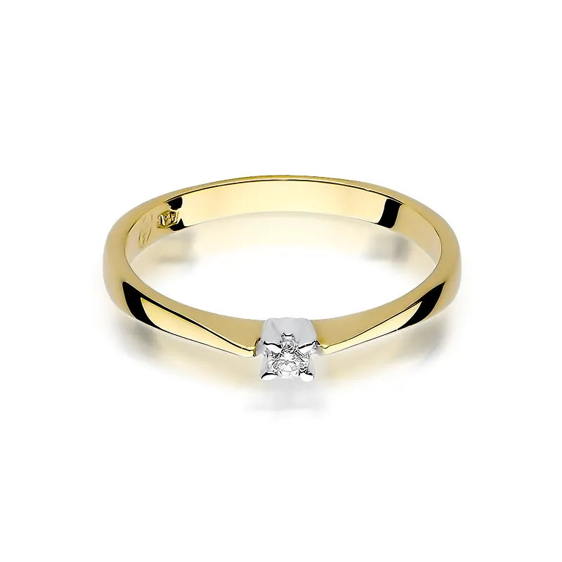 Gold Ring with 0.03ct Diamond