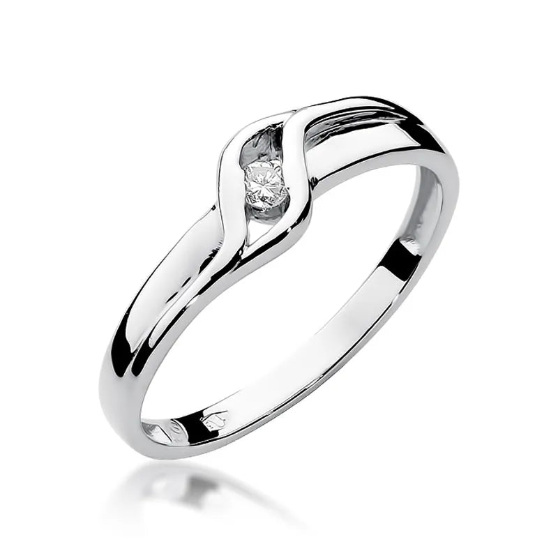 Goldring mit 0,04 ct Diamant