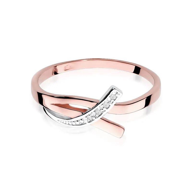 Goldring mit 0,02 ct Diamanten