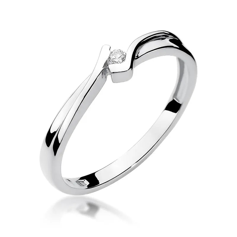 Goldring mit 0,04 ct Diamant