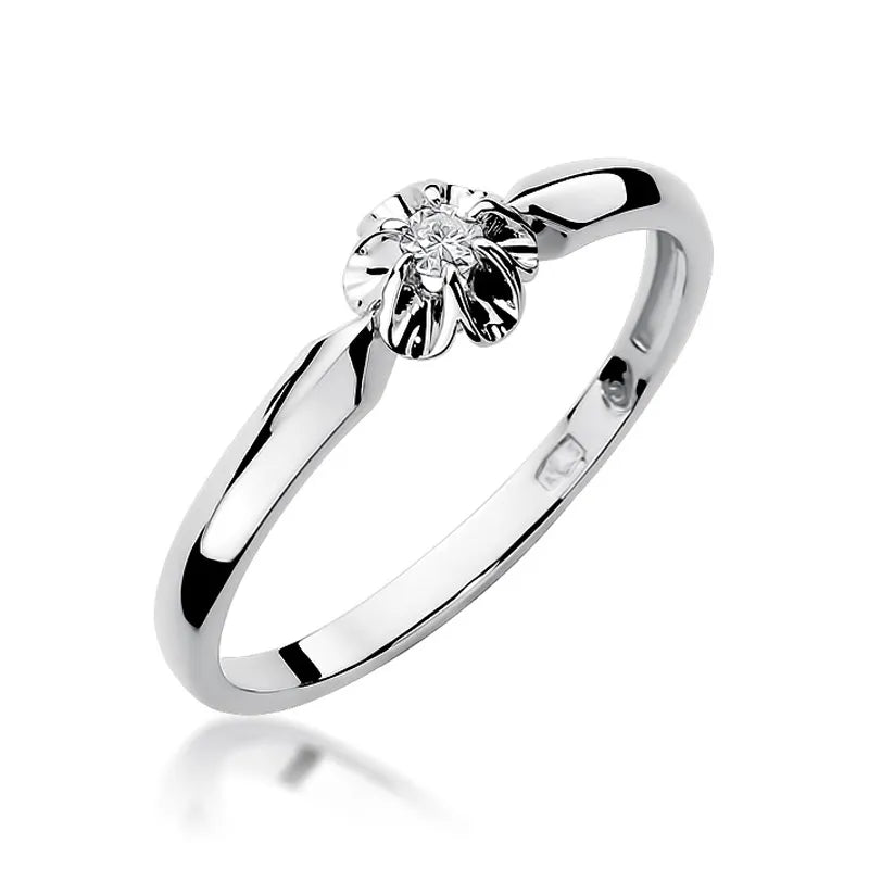Goldring mit 0,04 ct Diamant