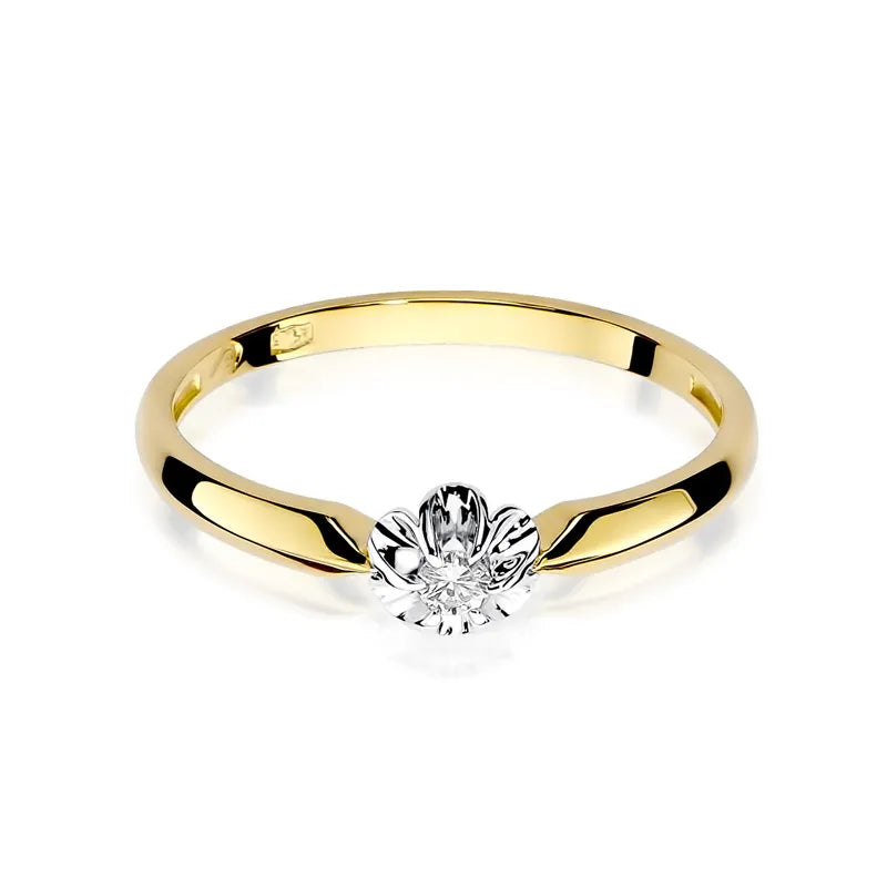 Gold Ring with 0.04ct Diamond
