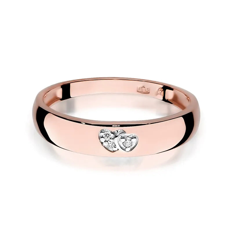 Goldring mit 0,019 ct Diamanten