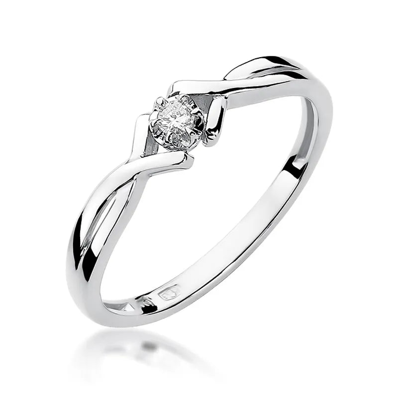 Goldring mit 0,04 ct Diamant