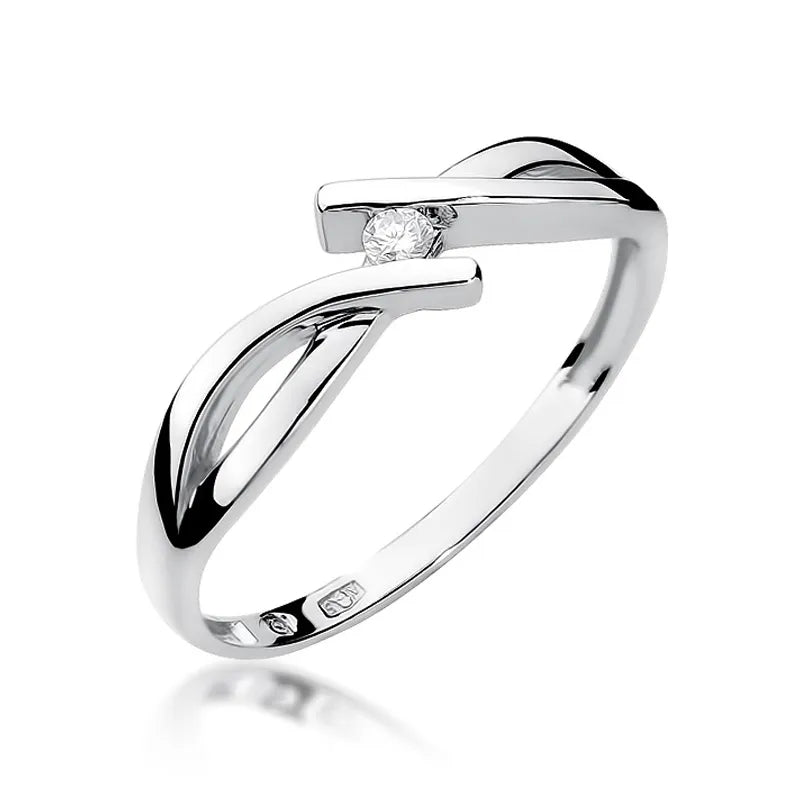 Goldring mit 0,04 ct Diamant