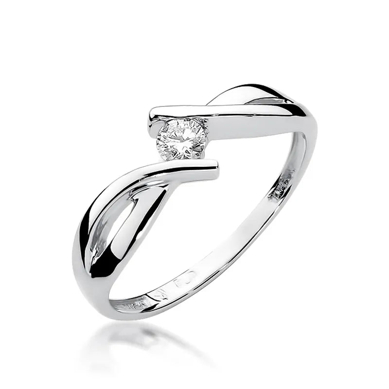 Goldring mit 0,10 ct Diamant