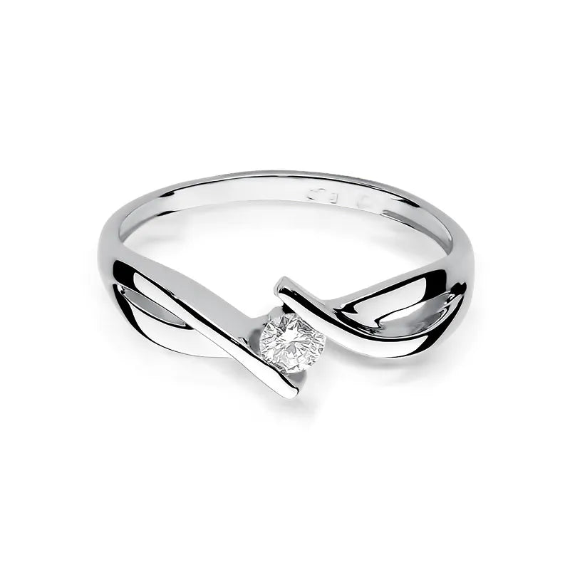 Goldring mit 0,10 ct Diamant