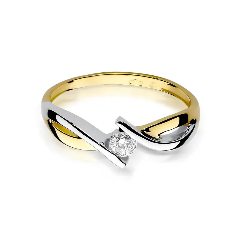 Goldring mit 0,08 ct Diamant