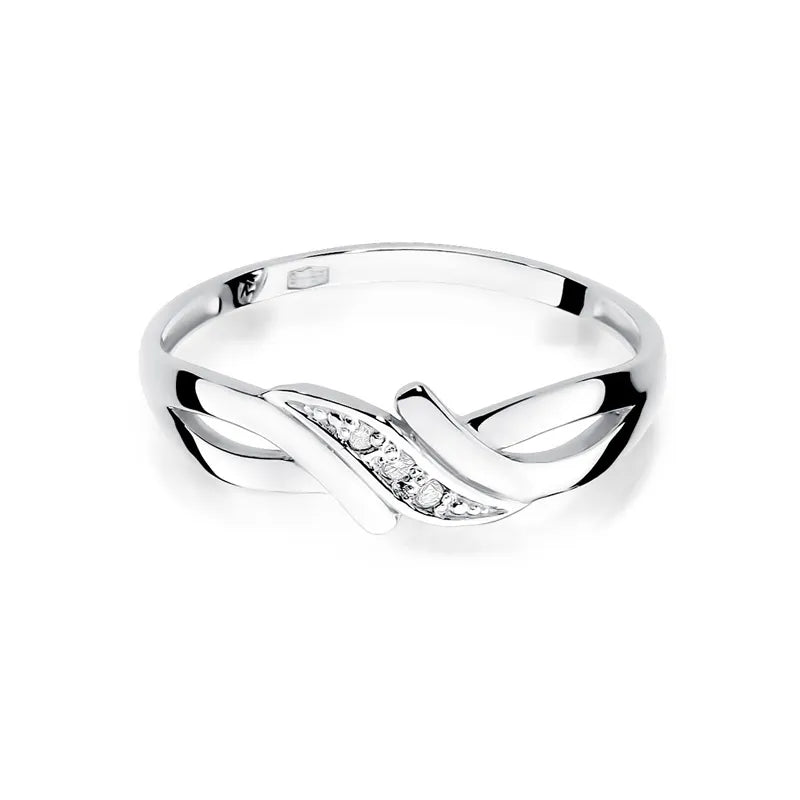 Goldring mit 0,015 ct Diamanten