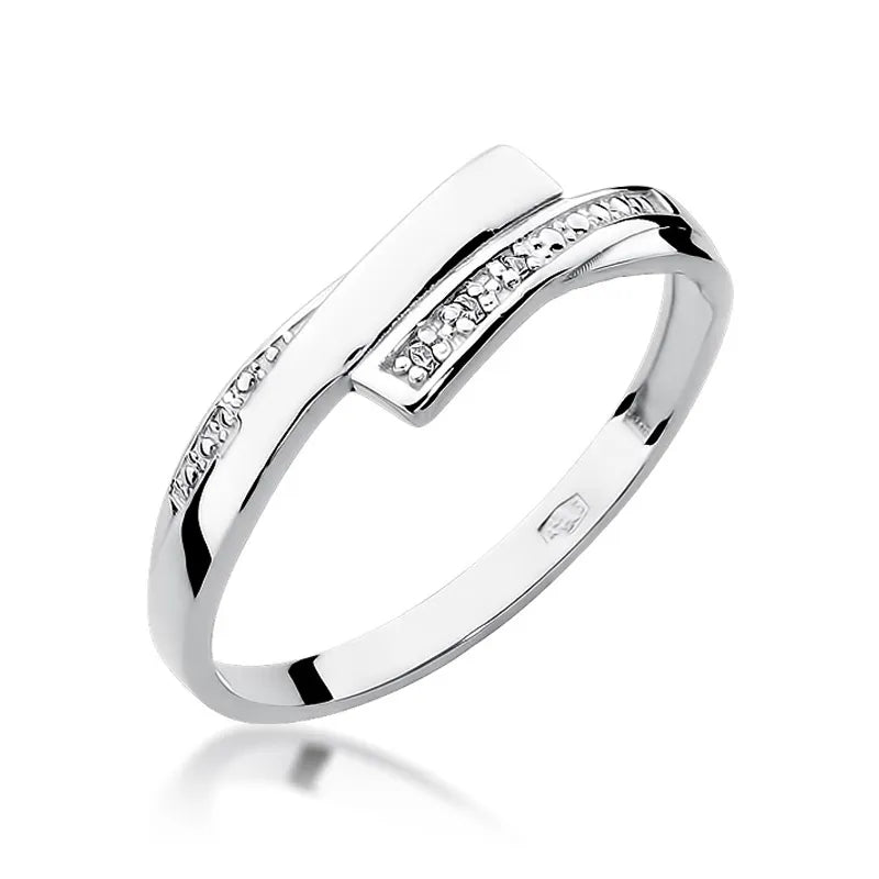 Goldring mit 0,015 ct Diamanten
