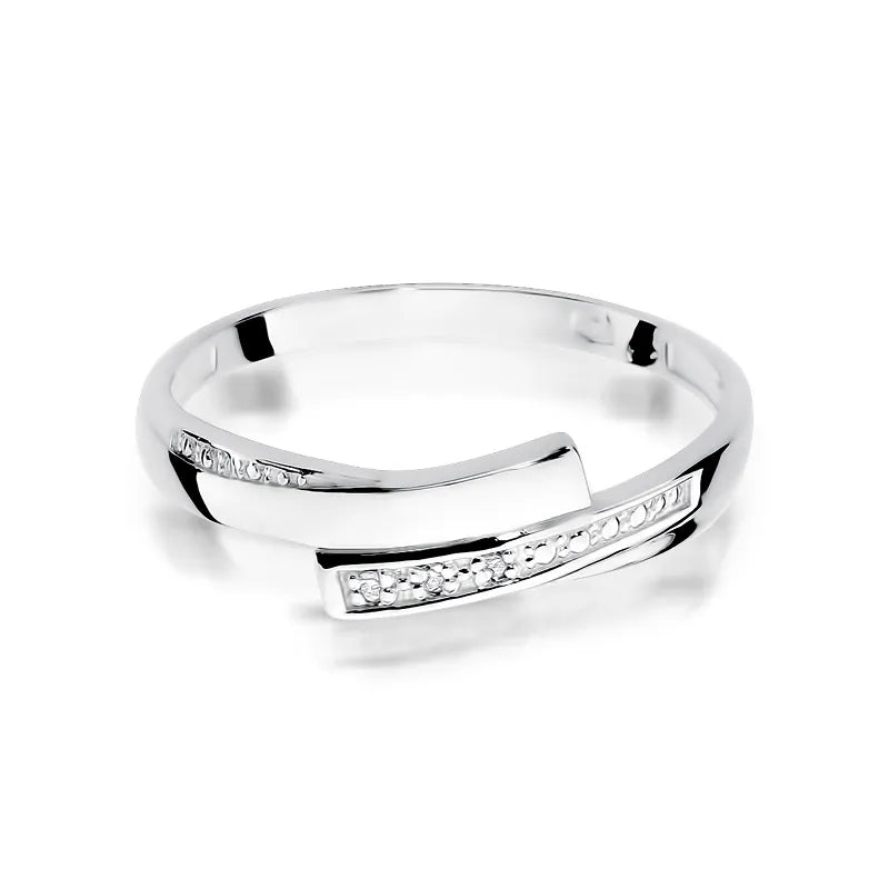 Goldring mit 0,015 ct Diamanten