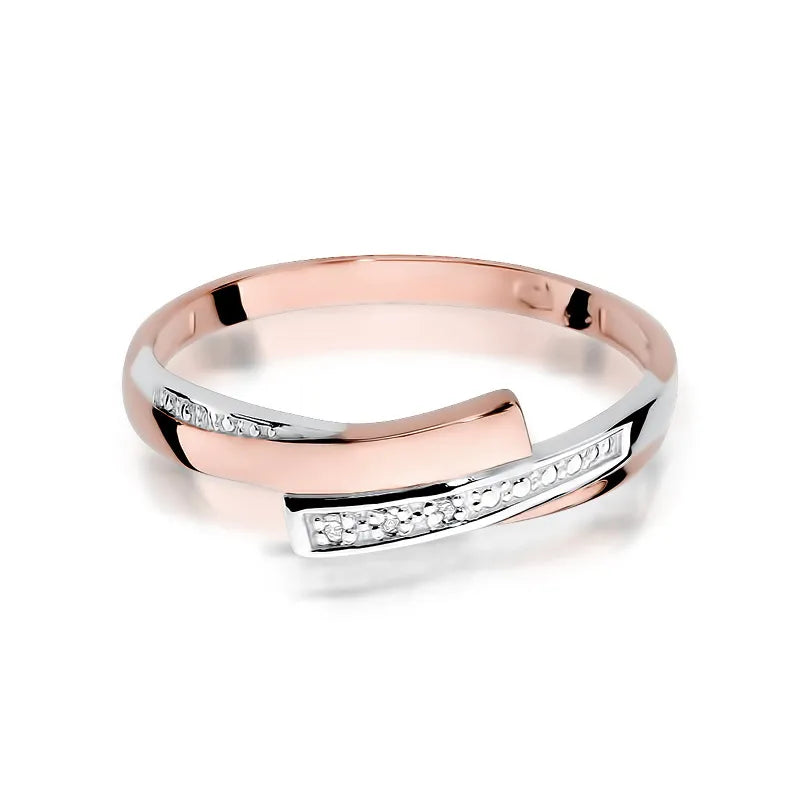 Goldring mit 0,015 ct Diamanten