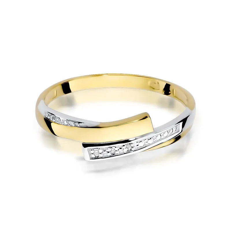 Goldring mit 0,015 ct Diamanten