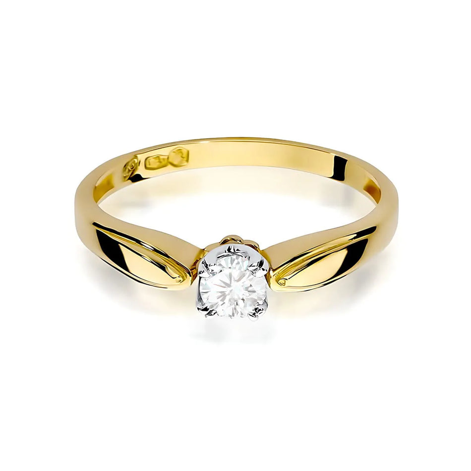 Goldring mit 0,24 ct Diamant