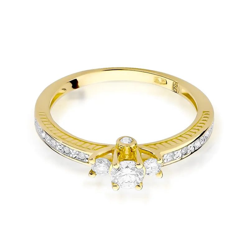 Gold Ring with 0.20ct and 0.215ct Diamonds