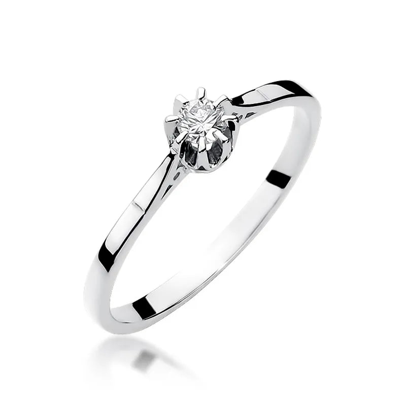 Goldring mit 0,08 ct Diamant