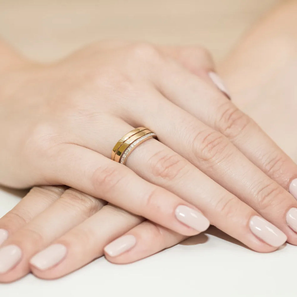 Gold Ring with 0.085ct Diamonds