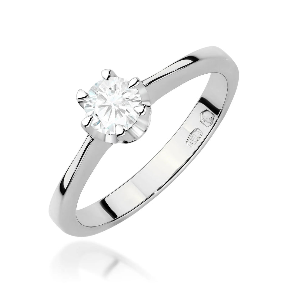 Ein Goldring mit 0,30 ct Diamant